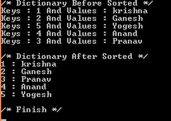 Sort Dictionary in C#